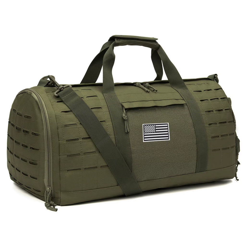 40L Tactical Sports Gym Bag for Men Fitness Duffel Bag Weekender Travel Bag Basketball Training Survival Bag with Shoe Pocket