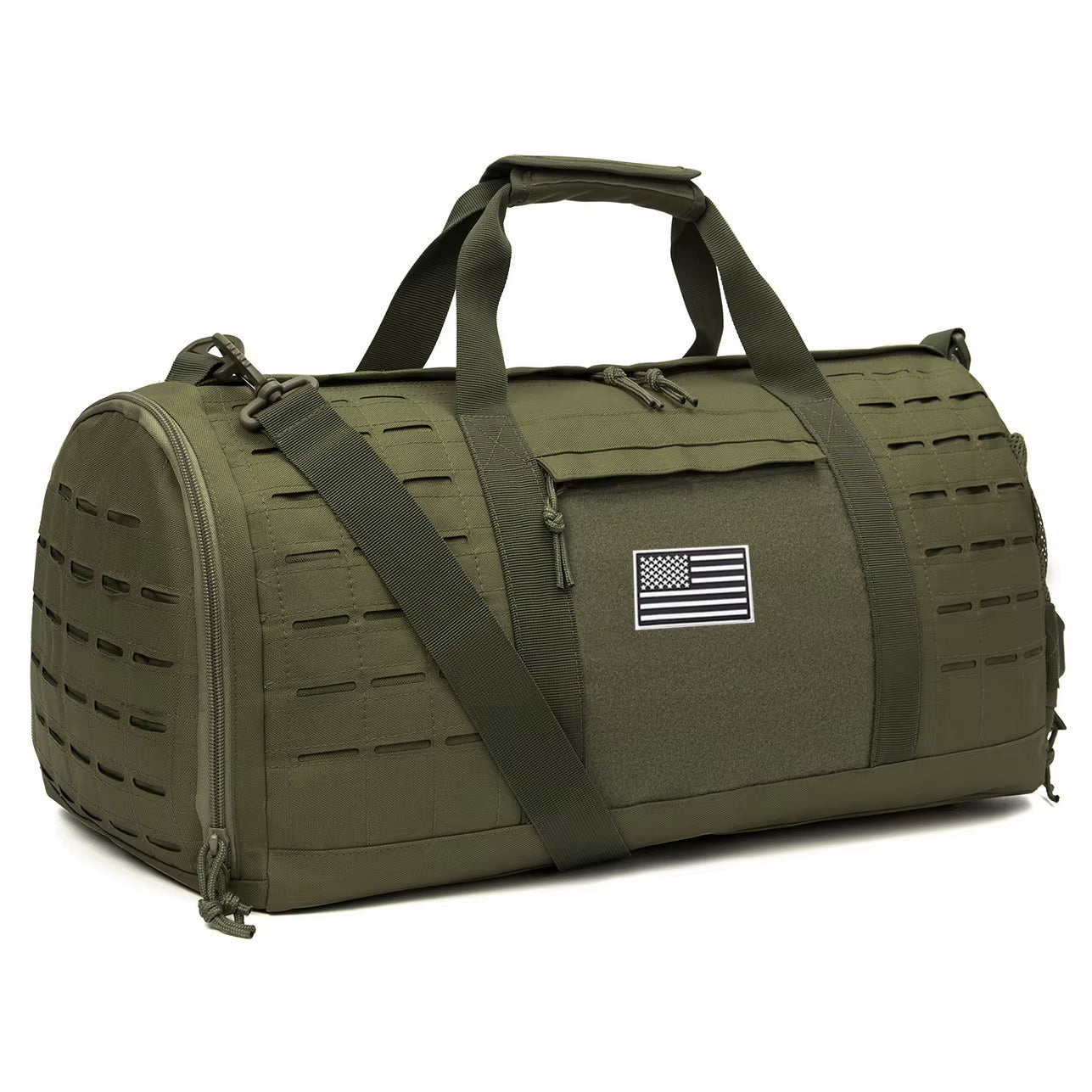 40L Tactical Sports Gym Bag for Men Fitness Duffel Bag Weekender Travel Bag Basketball Training Survival Bag with Shoe Pocket