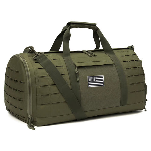 40L Tactical Sports Gym Bag for Men Fitness Duffel Bag Weekender Travel Bag Basketball Training Survival Bag with Shoe Pocket