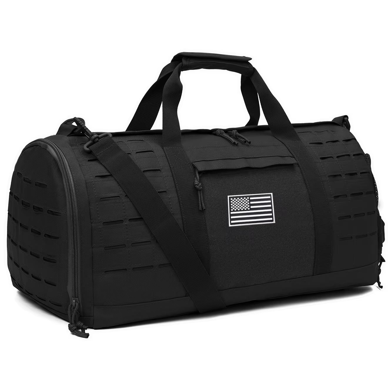 40L Tactical Sports Gym Bag for Men Fitness Duffel Bag Weekender Travel Bag Basketball Training Survival Bag with Shoe Pocket